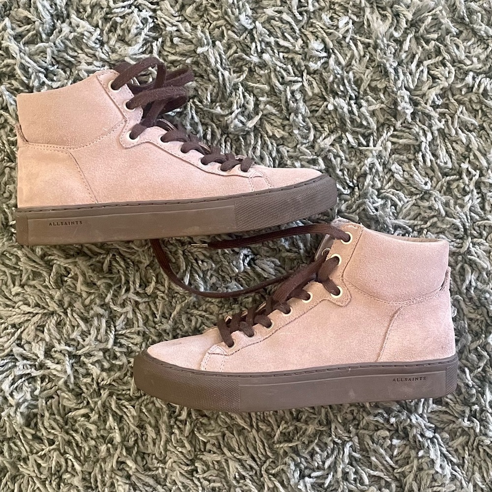 allsaints grey suede hightops sz37 worn once